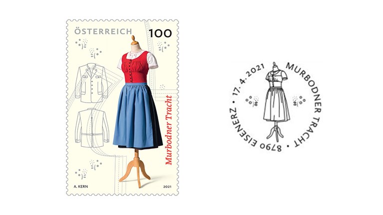 Stamps The traditional costume of Murboden